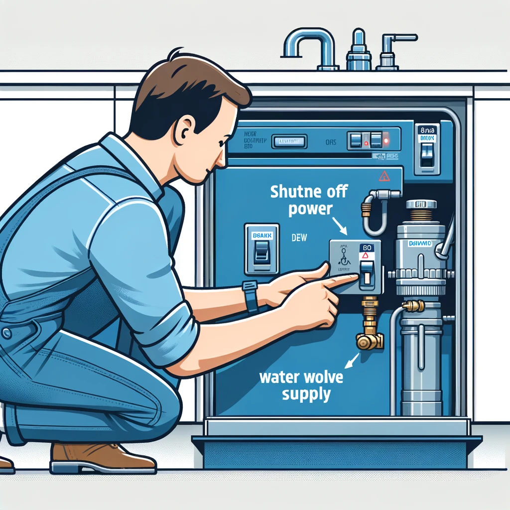 Technician turning off the circuit breaker